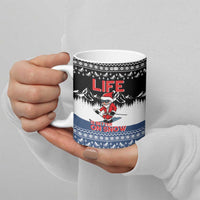 Skiing Life Is Better On Snow Christmas Ceramic Mug Xmas Holiday Patterns - Wonder Print Shop