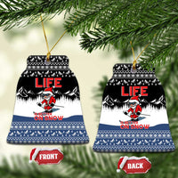 Skiing Life Is Better On Snow Christmas Ceramic Ornament Xmas Holiday Patterns - Wonder Print Shop
