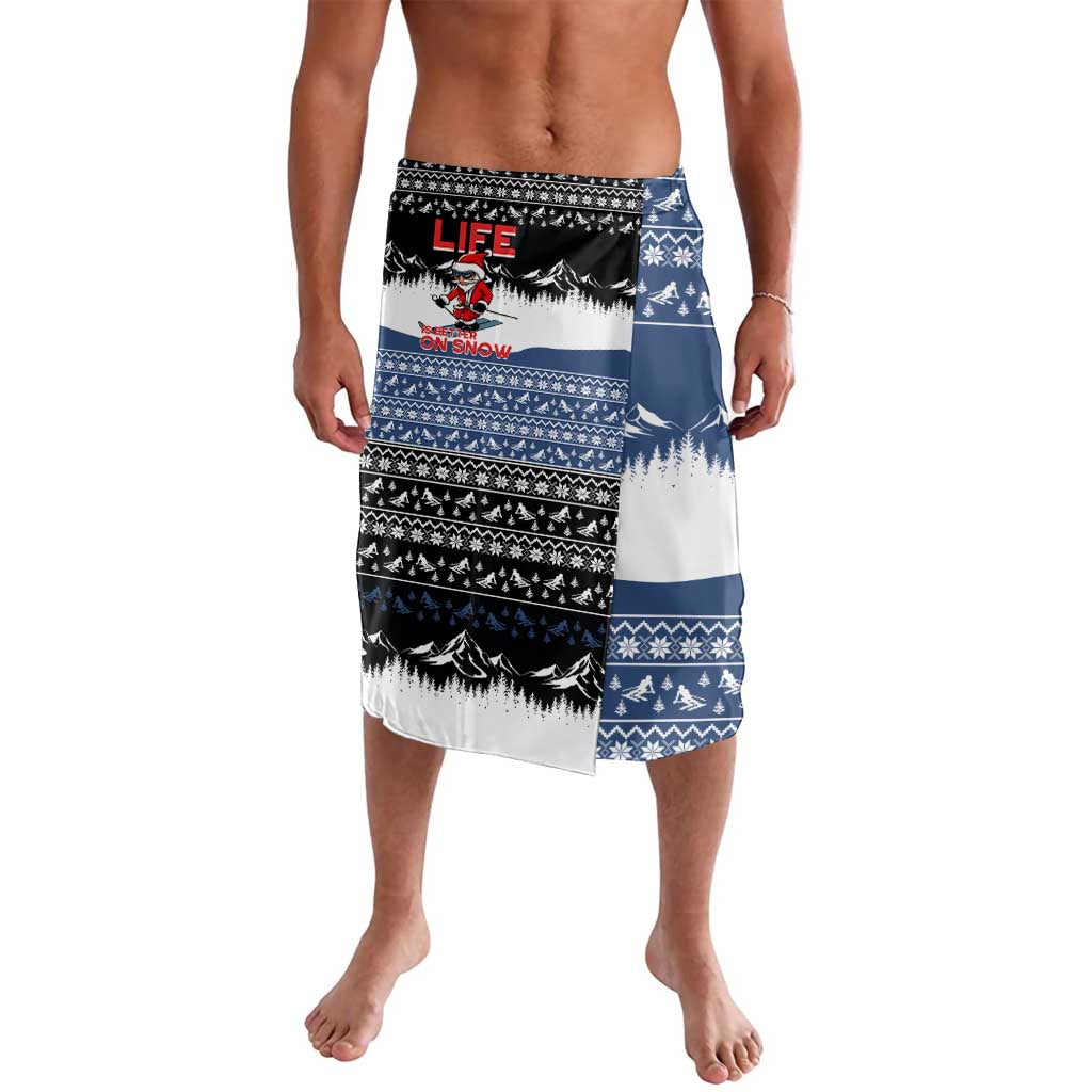 Skiing Life Is Better On Snow Christmas Lavalava Xmas Holiday Patterns - Wonder Print Shop