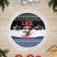 Skiing Life Is Better On Snow Christmas Tree Skirt Xmas Holiday Patterns - Wonder Print Shop