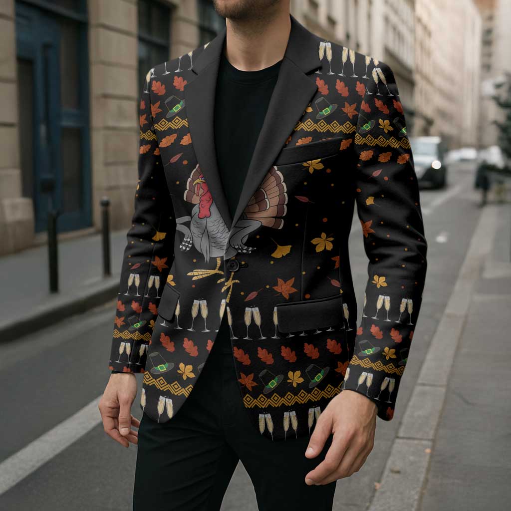 Thanksgiving Christmas Design Blazer Xmas Holiday Patterns - Wonder Print Shop