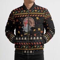 Thanksgiving Christmas Design Bomber Puffer Jacket Xmas Holiday Patterns - Wonder Print Shop