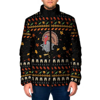 Thanksgiving Christmas Design Padded Jacket Xmas Holiday Patterns - Wonder Print Shop