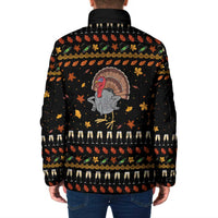 Thanksgiving Christmas Design Padded Jacket Xmas Holiday Patterns - Wonder Print Shop