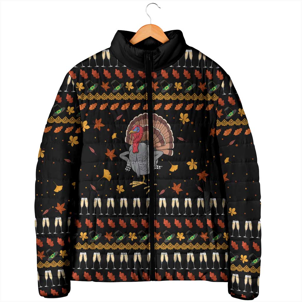 Thanksgiving Christmas Design Padded Jacket Xmas Holiday Patterns - Wonder Print Shop