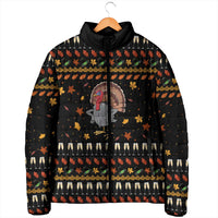 Thanksgiving Christmas Design Padded Jacket Xmas Holiday Patterns - Wonder Print Shop