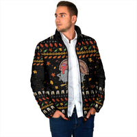 Thanksgiving Christmas Design Padded Jacket Xmas Holiday Patterns - Wonder Print Shop