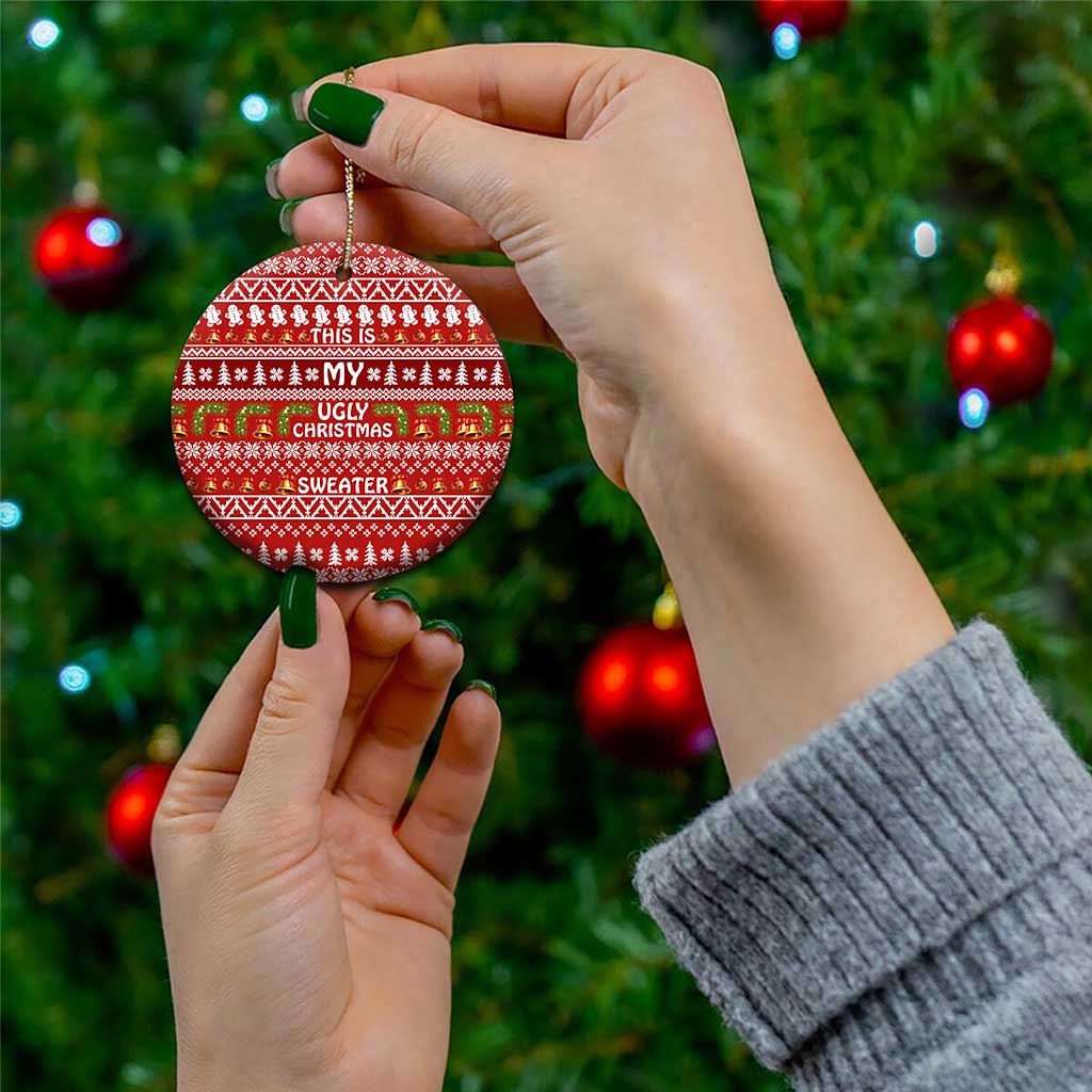 This Is My Christmas Ceramic Ornament Xmas Holiday Patterns - Wonder Print Shop