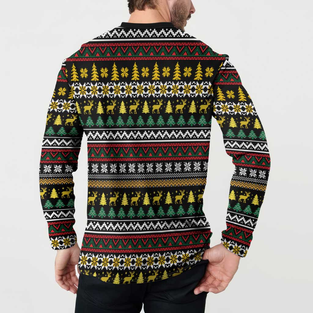 Time To Get Blitzened Christmas Button Sweatshirt Xmas Holiday Patterns - Wonder Print Shop