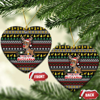 Time To Get Blitzened Christmas Ceramic Ornament Xmas Holiday Patterns - Wonder Print Shop