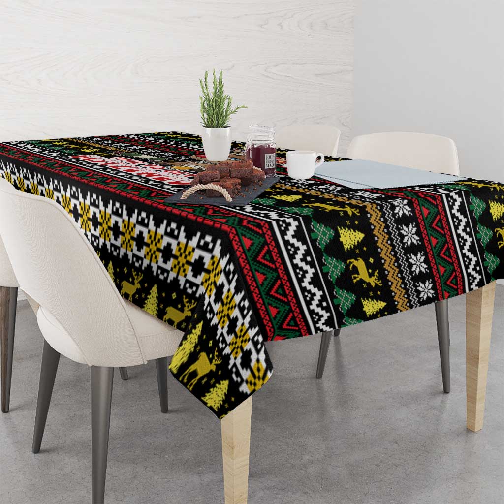 Time To Get Blitzened Christmas Tablecloth Xmas Holiday Patterns - Wonder Print Shop