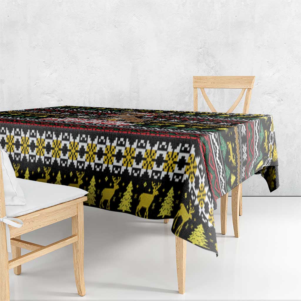 Time To Get Blitzened Christmas Tablecloth Xmas Holiday Patterns - Wonder Print Shop