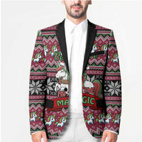 Unicorn Believe In The Magic Christmas Blazer Xmas Holiday Patterns - Wonder Print Shop
