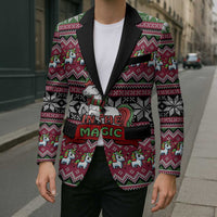 Unicorn Believe In The Magic Christmas Blazer Xmas Holiday Patterns - Wonder Print Shop