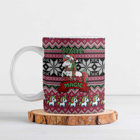 Unicorn Believe In The Magic Christmas Ceramic Mug Xmas Holiday Patterns - Wonder Print Shop