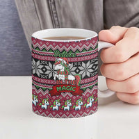 Unicorn Believe In The Magic Christmas Ceramic Mug Xmas Holiday Patterns - Wonder Print Shop