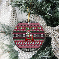 Unicorn Believe In The Magic Christmas Ceramic Ornament Xmas Holiday Patterns - Wonder Print Shop