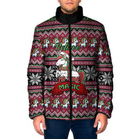 Unicorn Believe In The Magic Christmas Padded Jacket Xmas Holiday Patterns - Wonder Print Shop