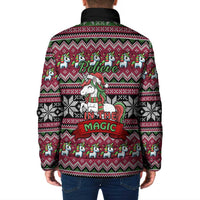 Unicorn Believe In The Magic Christmas Padded Jacket Xmas Holiday Patterns - Wonder Print Shop