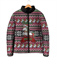 Unicorn Believe In The Magic Christmas Padded Jacket Xmas Holiday Patterns - Wonder Print Shop
