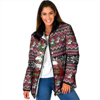 Unicorn Believe In The Magic Christmas Padded Jacket Xmas Holiday Patterns - Wonder Print Shop
