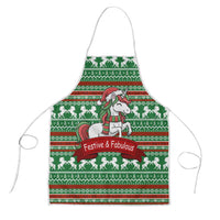 Unicorn Festive Fabulous Christmas Apron Xmas Holiday Patterns - Wonder Print Shop