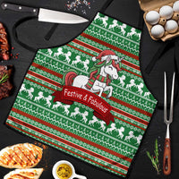 Unicorn Festive Fabulous Christmas Apron Xmas Holiday Patterns - Wonder Print Shop