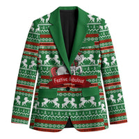 Unicorn Festive Fabulous Christmas Blazer Xmas Holiday Patterns - Wonder Print Shop
