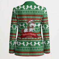 Unicorn Festive Fabulous Christmas Blazer Xmas Holiday Patterns - Wonder Print Shop