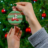 Unicorn Festive Fabulous Christmas Ceramic Ornament Xmas Holiday Patterns - Wonder Print Shop