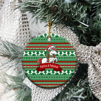 Unicorn Festive Fabulous Christmas Ceramic Ornament Xmas Holiday Patterns - Wonder Print Shop