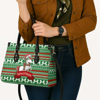 Unicorn Festive Fabulous Christmas Leather Bag Xmas Holiday Patterns - Wonder Print Shop