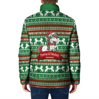 Unicorn Festive Fabulous Christmas Padded Jacket Xmas Holiday Patterns - Wonder Print Shop