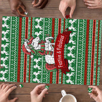 Unicorn Festive Fabulous Christmas Puzzle Xmas Holiday Patterns - Wonder Print Shop