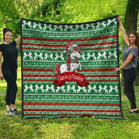 Unicorn Festive Fabulous Christmas Quilt Xmas Holiday Patterns - Wonder Print Shop