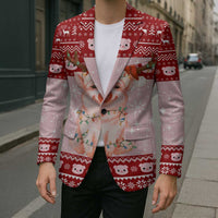 Lovely Pig Merry Christmas Blazer Xmas Holiday Patterns - Wonder Print Shop