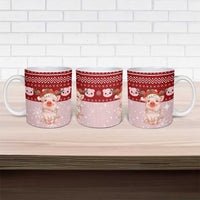 Lovely Pig Merry Christmas Ceramic Mug Xmas Holiday Patterns - Wonder Print Shop
