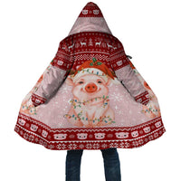 Lovely Pig Merry Christmas Cloak Xmas Holiday Patterns - Wonder Print Shop