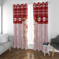 Lovely Pig Merry Christmas Window Curtain Xmas Holiday Patterns - Wonder Print Shop