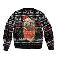 Lovely Pug Dog Christmas Bomber Jacket Xmas Holiday Patterns - Wonder Print Shop