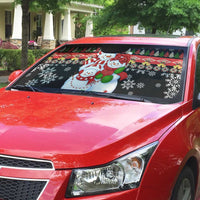 Lovely Snowman Christmas Auto Sun Shade Xmas Holiday Patterns - Wonder Print Shop