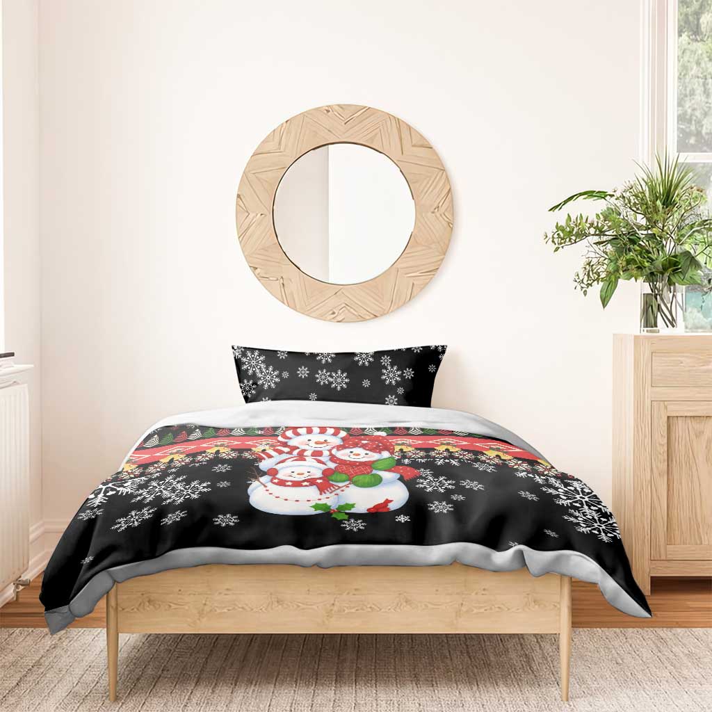 Lovely Snowman Christmas Bedding Set Xmas Holiday Patterns - Wonder Print Shop
