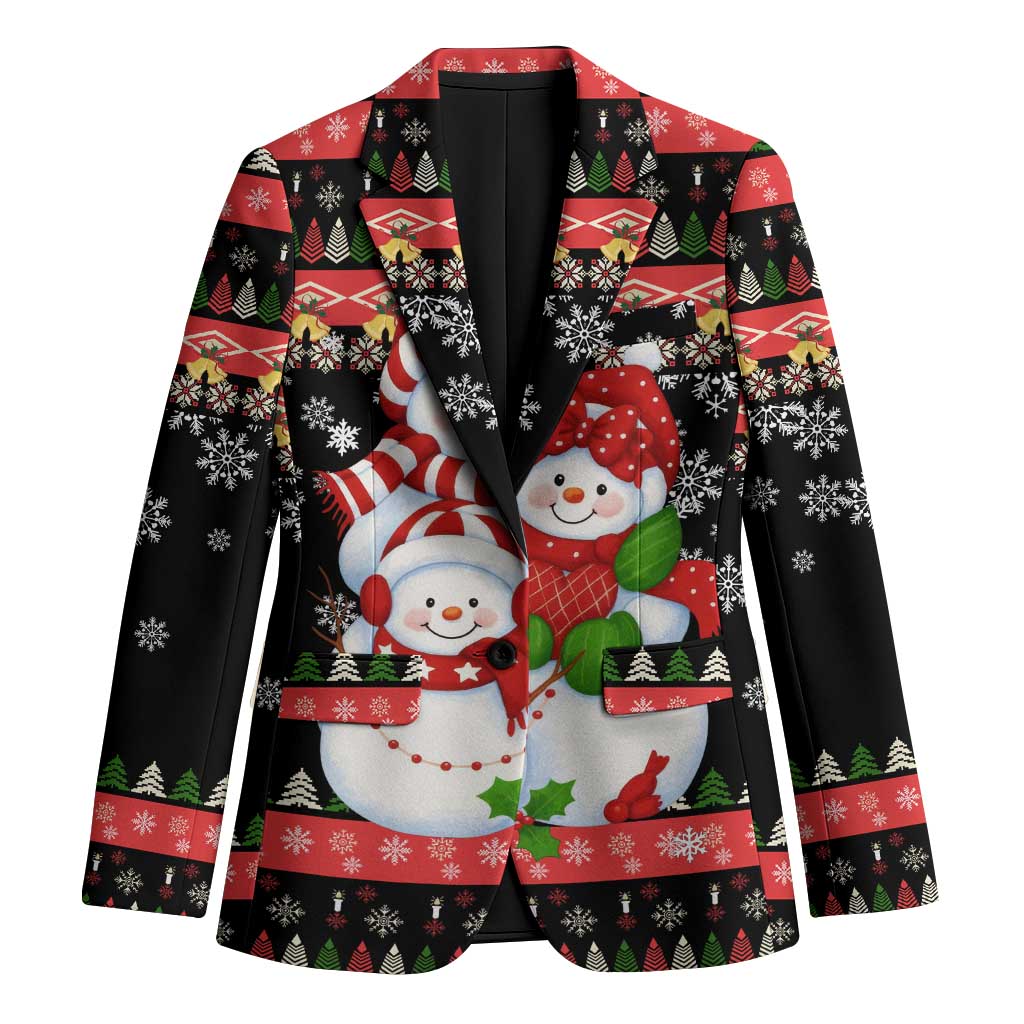 Lovely Snowman Christmas Blazer Xmas Holiday Patterns - Wonder Print Shop