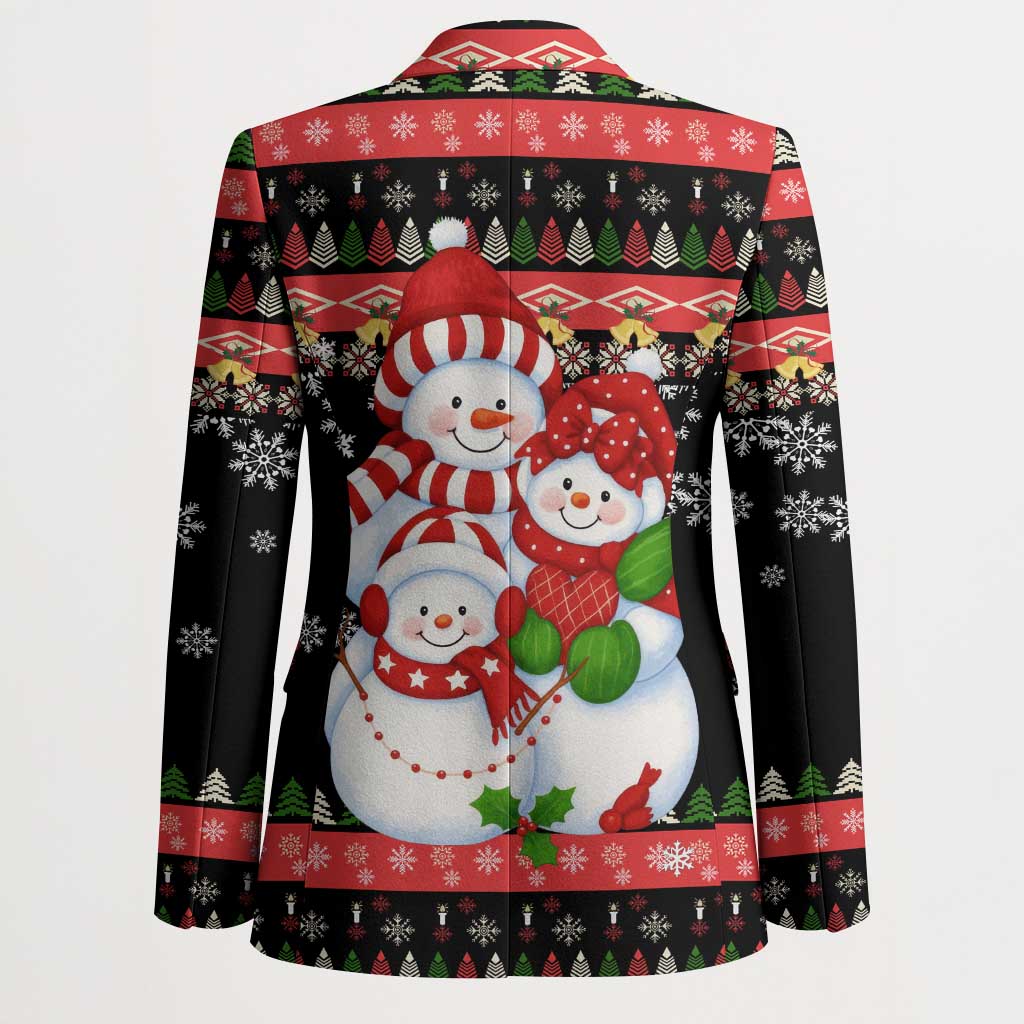 Lovely Snowman Christmas Blazer Xmas Holiday Patterns - Wonder Print Shop