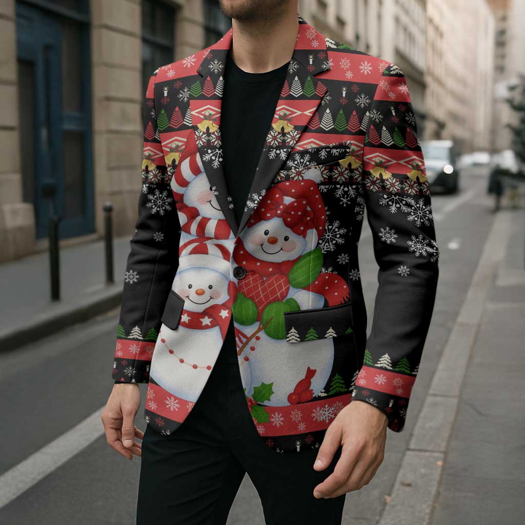 Lovely Snowman Christmas Blazer Xmas Holiday Patterns - Wonder Print Shop