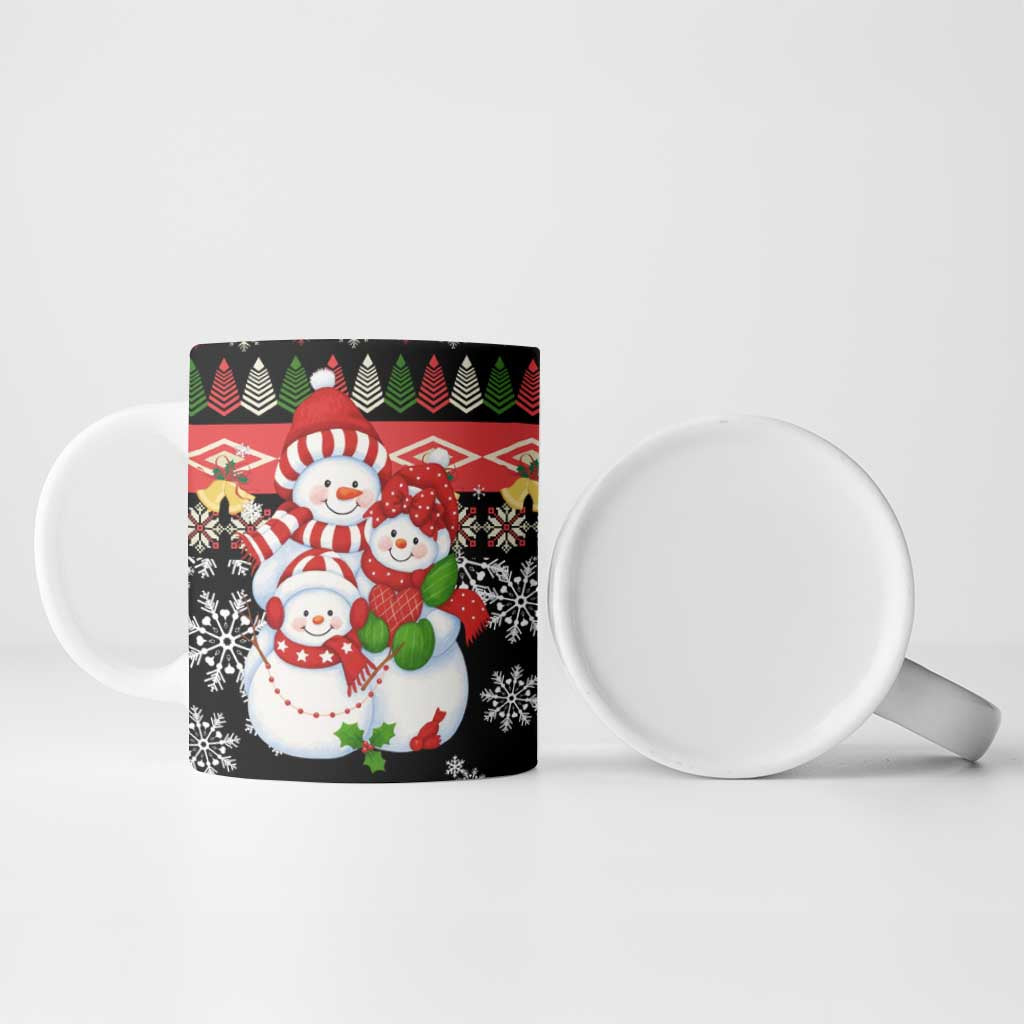Lovely Snowman Christmas Ceramic Mug Xmas Holiday Patterns - Wonder Print Shop