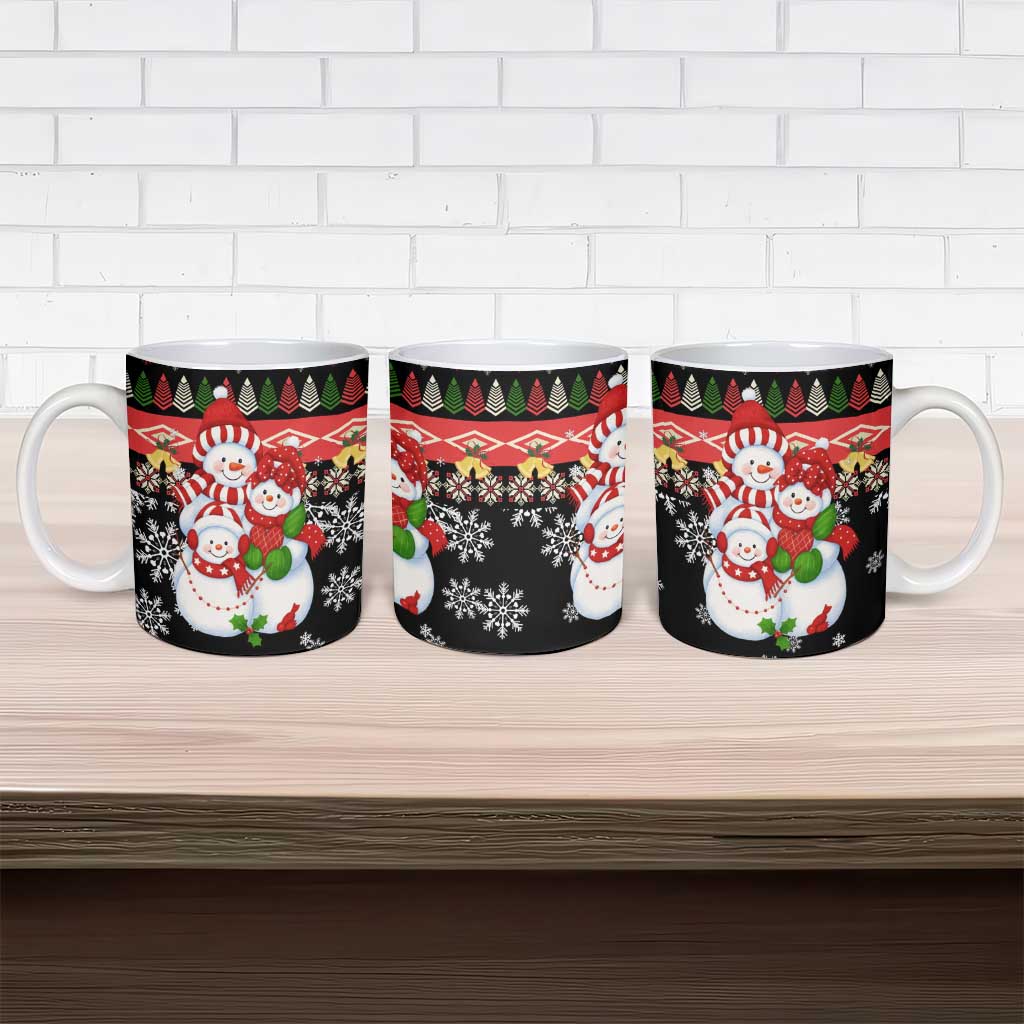 Lovely Snowman Christmas Ceramic Mug Xmas Holiday Patterns - Wonder Print Shop