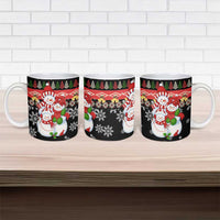 Lovely Snowman Christmas Ceramic Mug Xmas Holiday Patterns - Wonder Print Shop