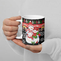 Lovely Snowman Christmas Ceramic Mug Xmas Holiday Patterns - Wonder Print Shop
