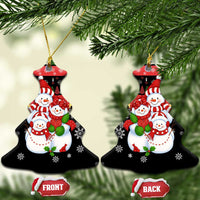 Lovely Snowman Christmas Ceramic Ornament Xmas Holiday Patterns - Wonder Print Shop